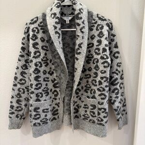 Warm Fuzzy Animal Print Cardigan